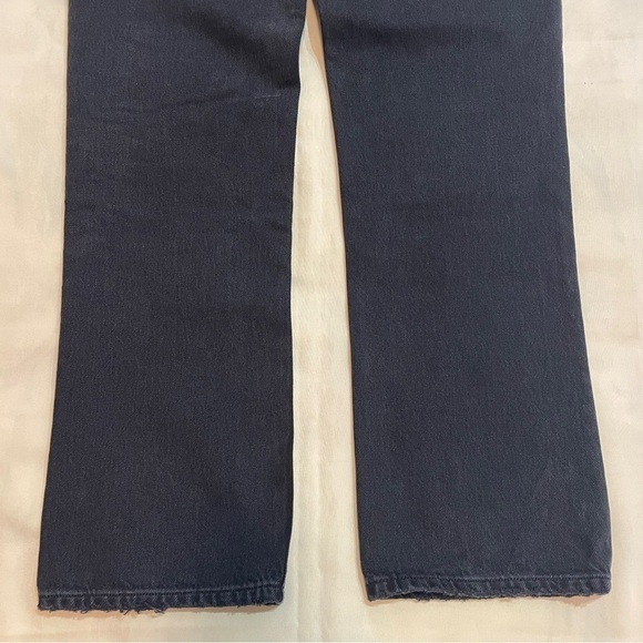 Agolde- Distressed Ripped Lana Straight Leg Jeans in Black Disorder Size 28 - Picture 8 of 10